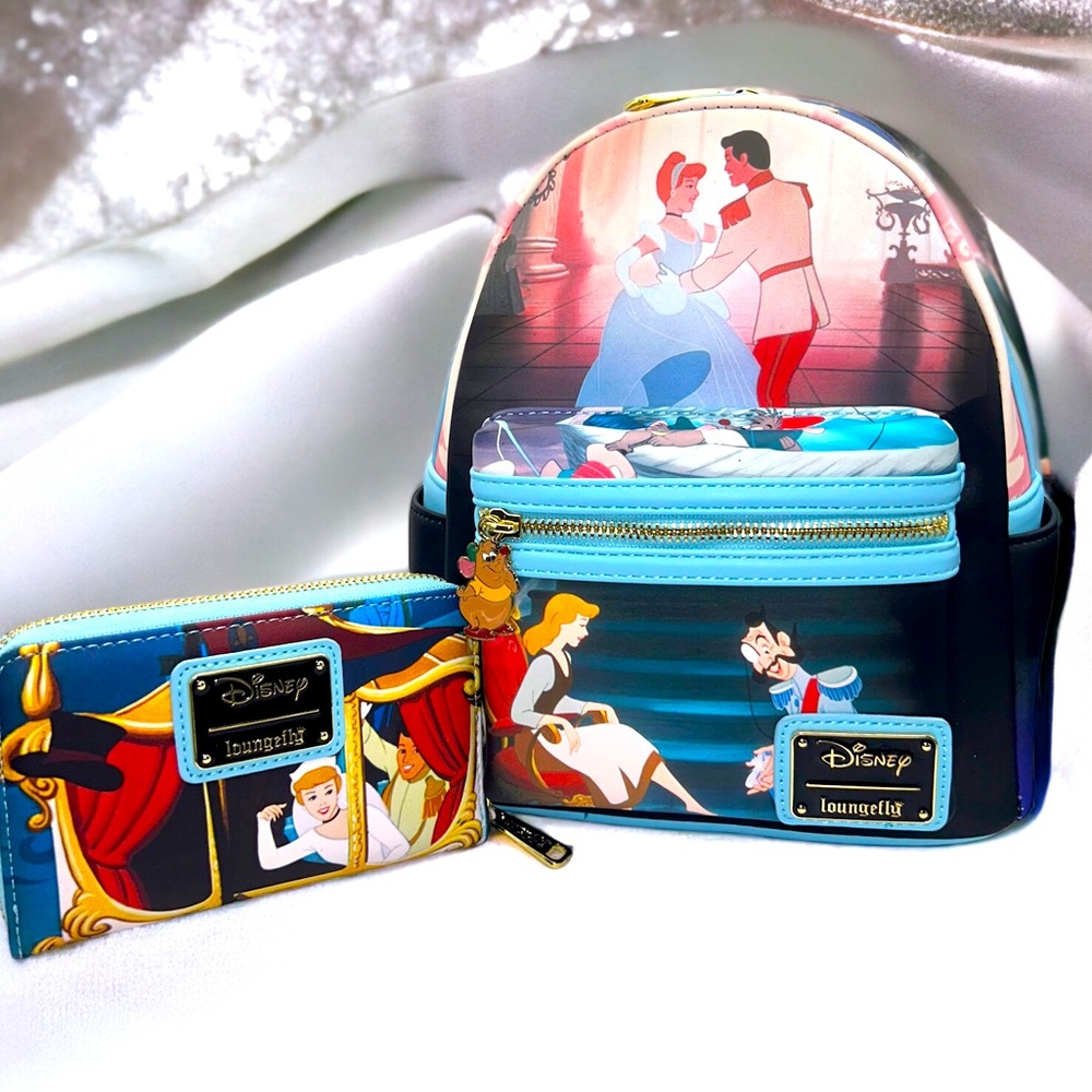 Cinderella Film Scenes Series Backpack Princess Scene Zip Around Wallet